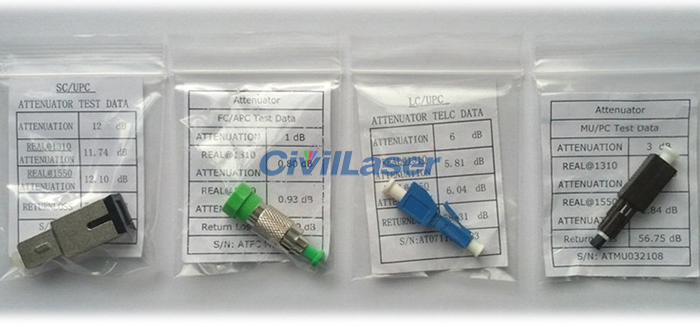 5dB ST PC Yin and Yang Type Optical Attenuator 1250nm-1650nm